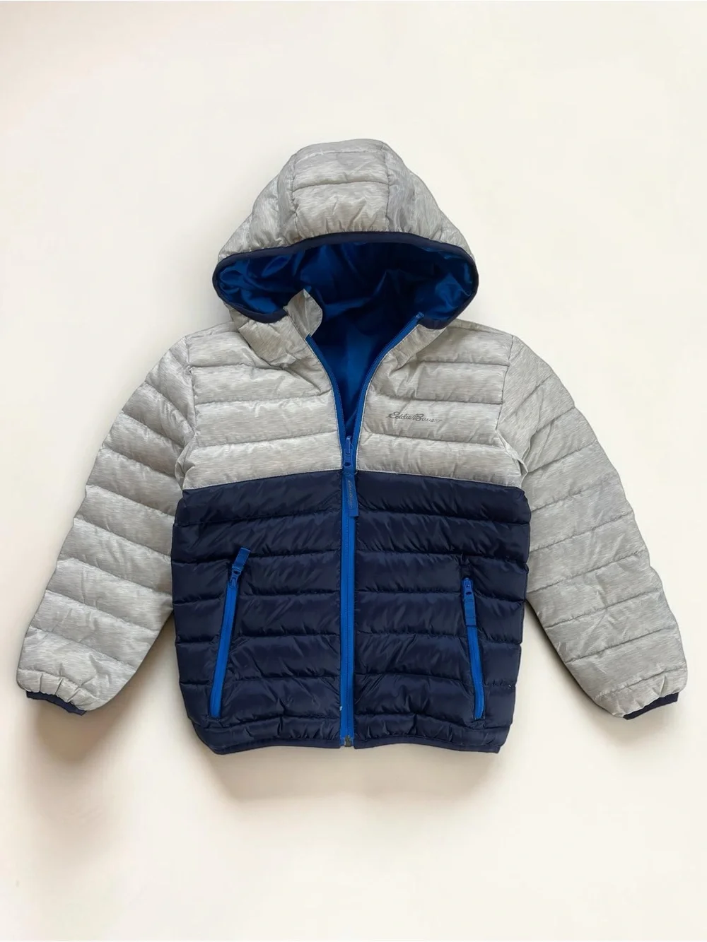 EDDIE BAUER EUC/LN Reversible Down Filled Hooded Winter Puffer Jacket